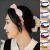 2020 trend solid color big bowknot headband handmade art knitting headband Korean version lovely girl hair clip
