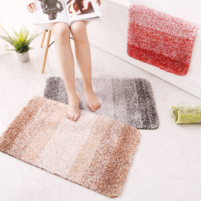 Modern simple household stripe super fiber velveteen soft cushion washroom non-slip beautiful durable pad