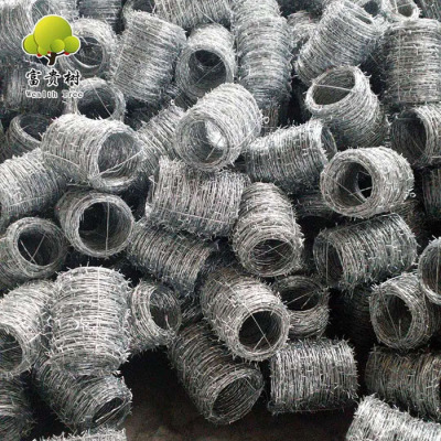 2mm 14# Barbed wire Galvanized Iron Security Barbed Wire Antitheft Factory Drect Sale