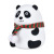 The new panda silicone night light children cute cartoon led seven colored lights mini panda silicone clap lights