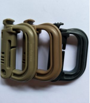 Lightweight mini tactics outdoor quick hanging mountaineering buckle plastic safety buckle multi-functional backpack D buckle