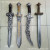 Plastic toy sword cross sword double dragon sword knight sword gladiator sword Spartan warrior sword double edged sword