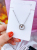 Japanese and Korean little red book stars with geometric double ring light luxury ring niche simple fashion clavicle cha