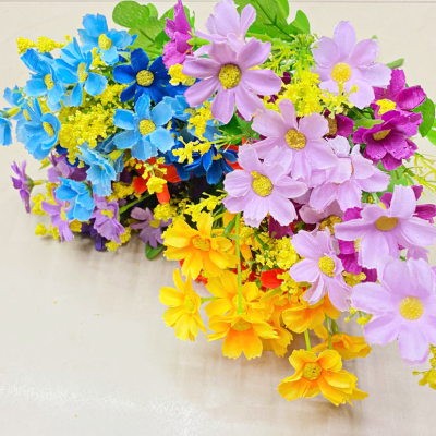 Single Artificial Flower Artificial Bouquet Plastic Flowers Artificial Flower Small Handle Silk Flower Fabric Ornamental Flower Flower Arrangement Dried Flower Artificial Plant