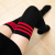Japanese school style and knee socks spring and autumn knitting cotton three bars black and white splicing long high school tube over the knee socks for women thin