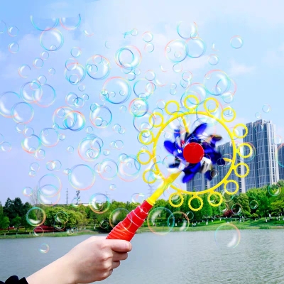 Windmill bubble maker children bubble machine web celebrity blowing toy Windmill bubble stick bubble gun artifact