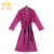 Long plain color simple coral velvet pajamas autumn and winter Korean version of casual robe lapel Long sleeve belt bathrobe
