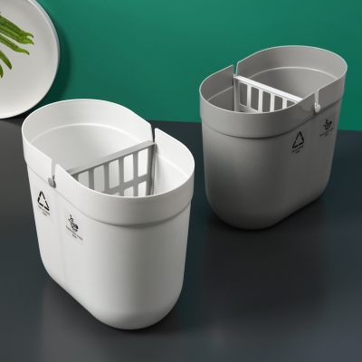 B35 Folding Trash Can Household Cabinets Hanging Car Wastebasket Living Room and Toilet Hanging Sundries Classification Storage Bucket
