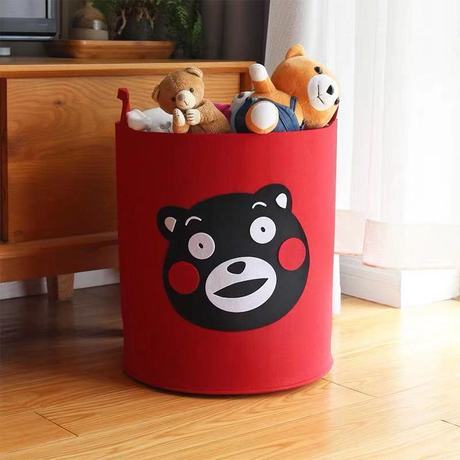 thickened cartoon felt storage bucket children‘s toy storage basket laundry basket foldable