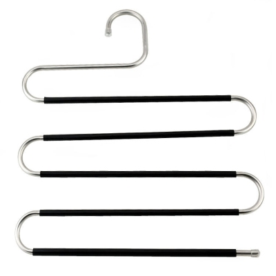 Stainless steel, pants rack pants clip multi - layer S - type anti - slip hanger douyin the same multi - functional household storage magic \"pants\"