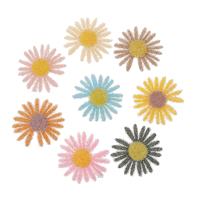 2020 daisy ring artificial flowers decor wreath hair grip daisy jewelry hair clip pin rhinestone non-woven accessories