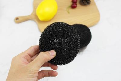 6g10 green colored plastic wire cleaning ball pet/pp fiber woven tennis ball brush pot