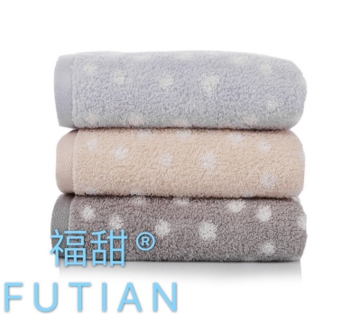 Futian-high grade cotton towel household living pavilion Nordic style face towel dot morandi color