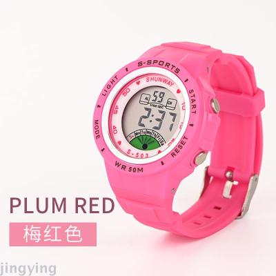 Manufacturer direct 503 waterproof luminous electronic watch multi - function watch children 's is suing sports watch can be customized