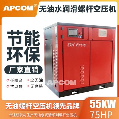 55kW Oil-Free Screw Type Air Compressor No-Oil Air Compressor with Frequency Conversion Screw Oil-Free Permanent Magnet Variable Frequency Screw Air Compressor