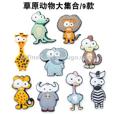 Cartoon animal elephant lino 3D magnet PVC soft rubber magnet promotion gifts make samples