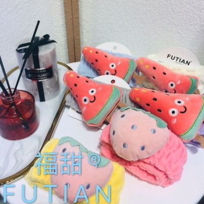 Futian-japan and Korea lovely strawberry headband face wash headband girl fruit headband mask headband headband