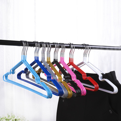 0857 Adult Thick Dipping Non-Slip Clothes Hanger Household Groove Clothes Hanger Seamless Wet and Dry Dual-Use Clothes Hanger