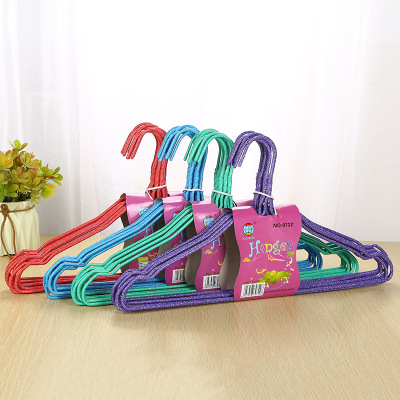 0722 Non-Slip Household Iron Wire Plastic Dipping Drying Rack Multi-Functional Wet and Dry Hanger Wholesale