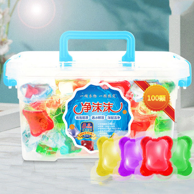 100 8G Laundry Condensate Bead Fragrance Family Pack Internet Celebrity Concentrated Laundry Detergent Artifact Wholesale Box