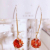 The earring of qiu dong female 925 silvery needle contracted cabinet and exquisite ball ear pendant act the role ofing a