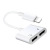 Applicable to iPhone11 apple 78XS one point two earphone audio adapter two-in-one charging data cable