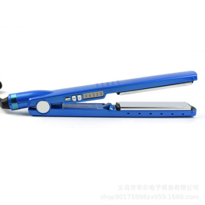 Factory Direct Sales Quarter Blue Splint Blue Splint Medium Plate Nano Titanium Hair Straightener Foreign Trade Hair Straighter