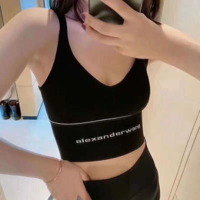 Hyuna with the king sports underwear women's letters AW American back breast wrap big U vest type no rims breast wrap