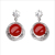 2020YJ Korean version of the new 925 sterling silver temperament red pearl earrings female Korean fashion sweet earrings