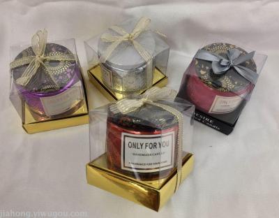 Glass scented candles