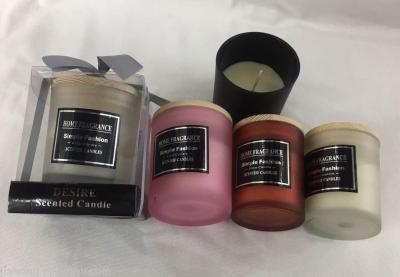 Glass scented candles