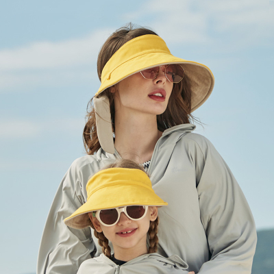 2020 Hat female Korean Fashion Travel Holiday with large Brim Sun Block Sun Hat Day Summer folding Empty Hat