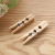 Large Size 7.5cm Bamboo Clip Bamboo Clothes Drying Clothes Pin Windproof Trouser Press Multifunctional Clothes Clips 20 PCs/Bag