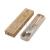FK- bamboo handle three - piece nude student portable wheat straw stainless steel tableware set spoon fork chopsticks