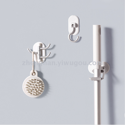 No-punching no-trace hook no-nailing waterproof strong adhesive hook plastic metal mop hook door closet hook