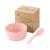 FK- wheat round bowl spoon wheat straw tableware set for children wheat bowl spoon two-piece set for children