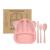 FK- wheat bear four wheat straw tableware set of four cartoon spoon fork chopsticks tableware set for children