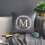 New light luxury flannelette letter pillow case simple wind pillow pillow plain color Dutch flannelette pillow case