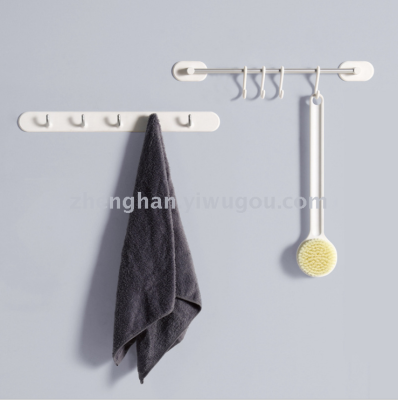 Seamless hook no punching waterproof metal extension hook strong hook bathroom kitchen door hook