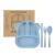 FK- wheat bear four wheat straw tableware set of four cartoon spoon fork chopsticks tableware set for children