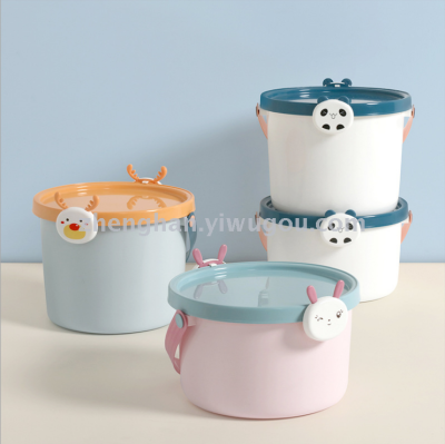 Children's cartoon portable plastic pail gifts baby and child toys category pail