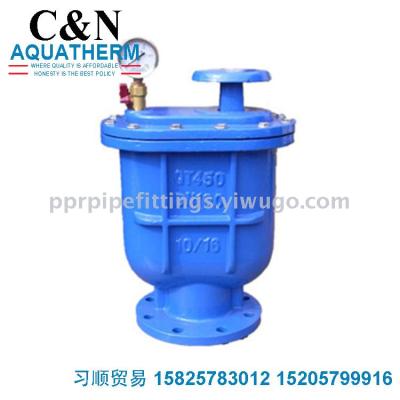 Compound type clean water exhaust valve flange exhaust valve cast iron exhaust valve