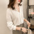 Plus-size women's fall wear simple shirt and women's long sleeved chiffon blouse go with plain han fan undershirt