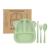 FK- wheat bear four wheat straw tableware set of four cartoon spoon fork chopsticks tableware set for children