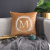 New light luxury flannelette letter pillow case simple wind pillow pillow plain color Dutch flannelette pillow case