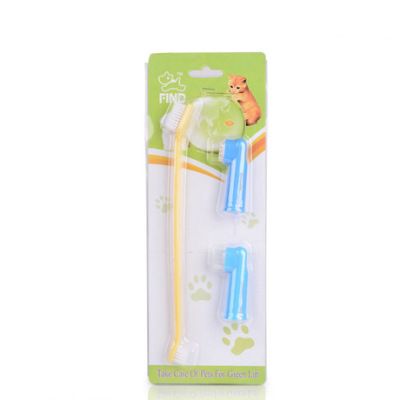 Spot supply pet toothbrush dog toothbrush set of three toothbrush finger toothbrush pet cleaning supplies