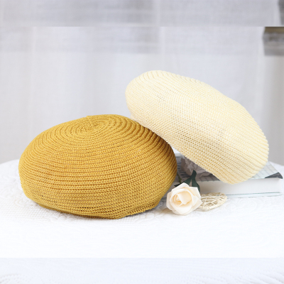 2020 New Japanese milk-silk Beret children's Korean version versatile Sunblock Sunshade Casual Bud Painter's hat