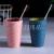 Jh-8001 creative double layer mouthwash cup simple portable water cup thickened double color plain color brushing cup