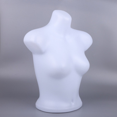 Square Shoulder Women's Upper Body Model Underwear Bra Model Half Body Mannequin Display Plastic Women's Upper Body