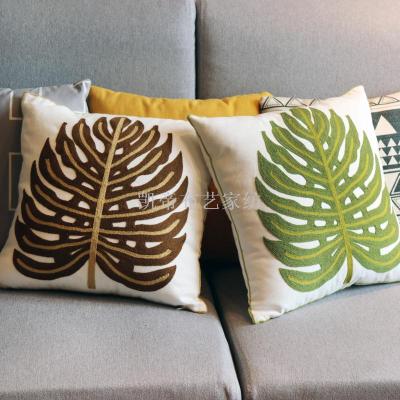 Solid er holds pillow boreal Europe geometry model room cotton hemp cushion for leaning on confined contemporary sitting room sofa cushion for leaning on wave window pillow